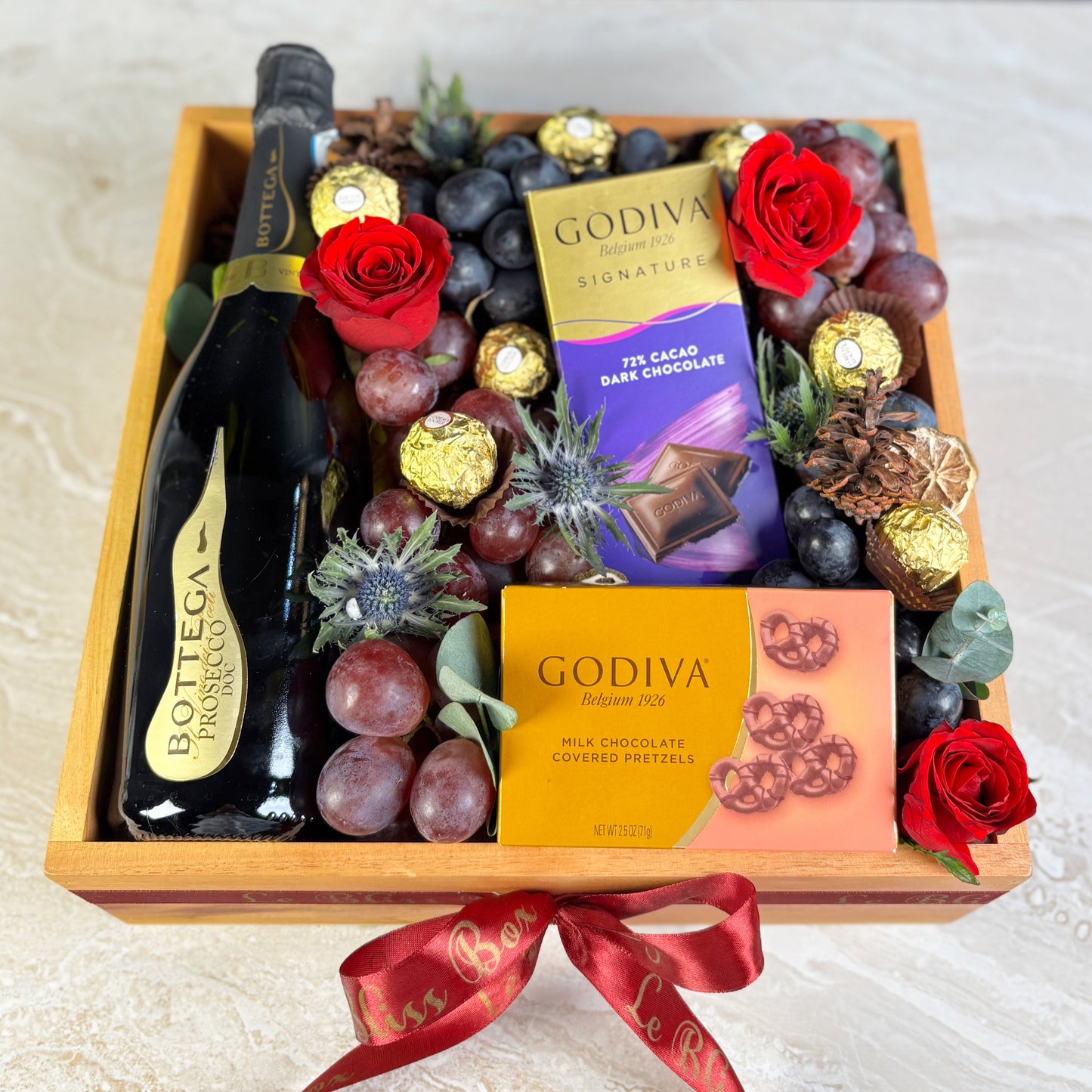 Bottega Chocolate Wine Fruit Hamper