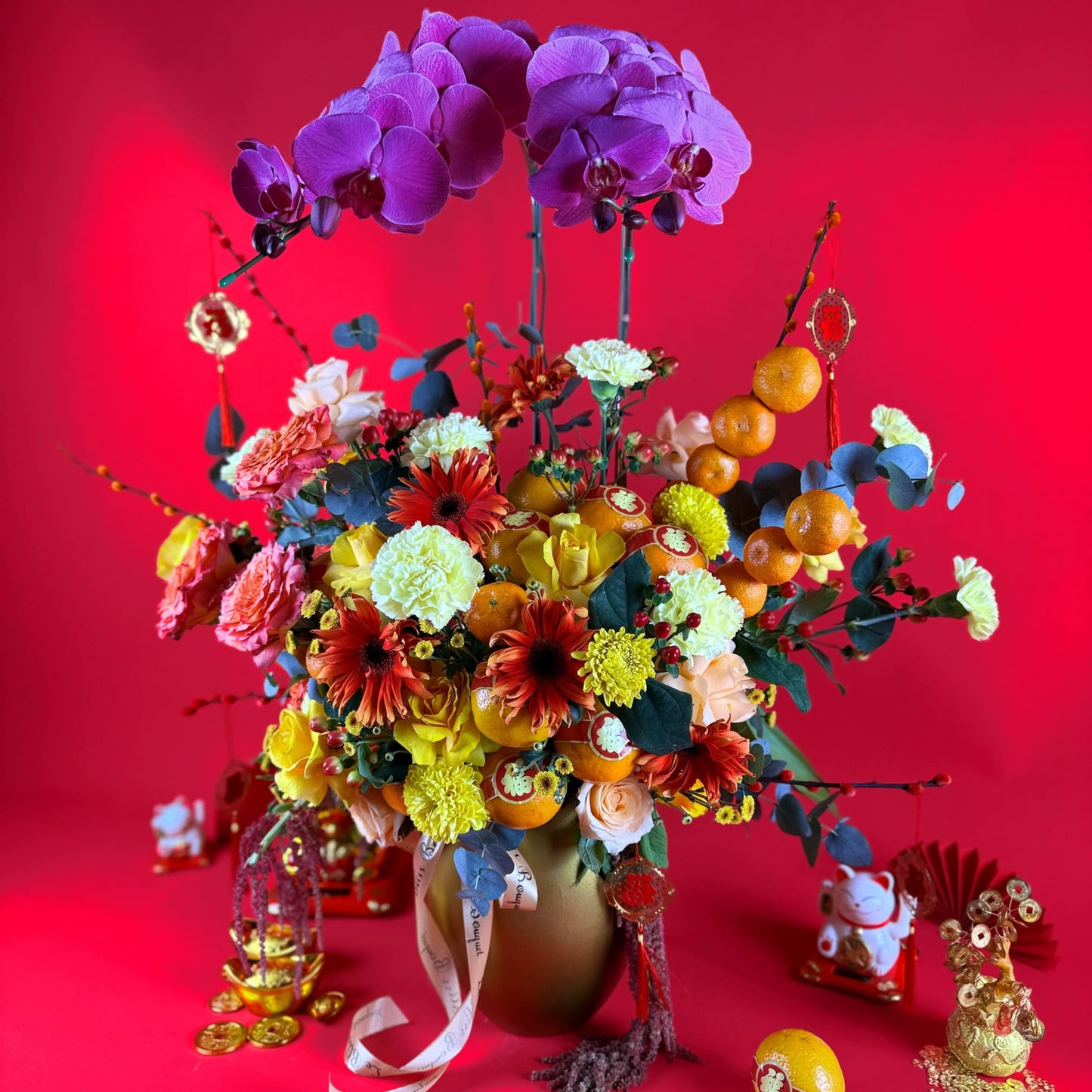 Harmony of Fortune Orchid Arrangement