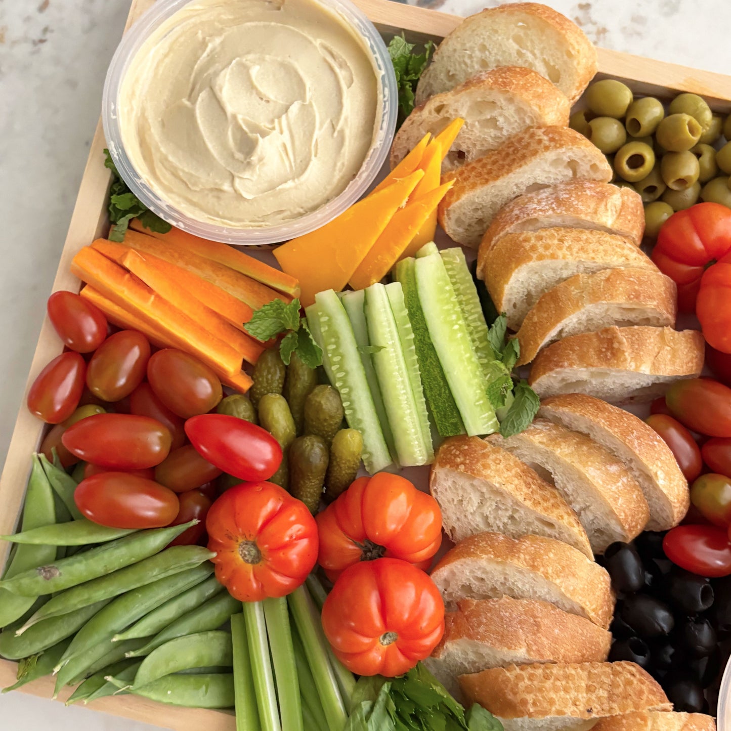 Double Hummus Crudités Platter
