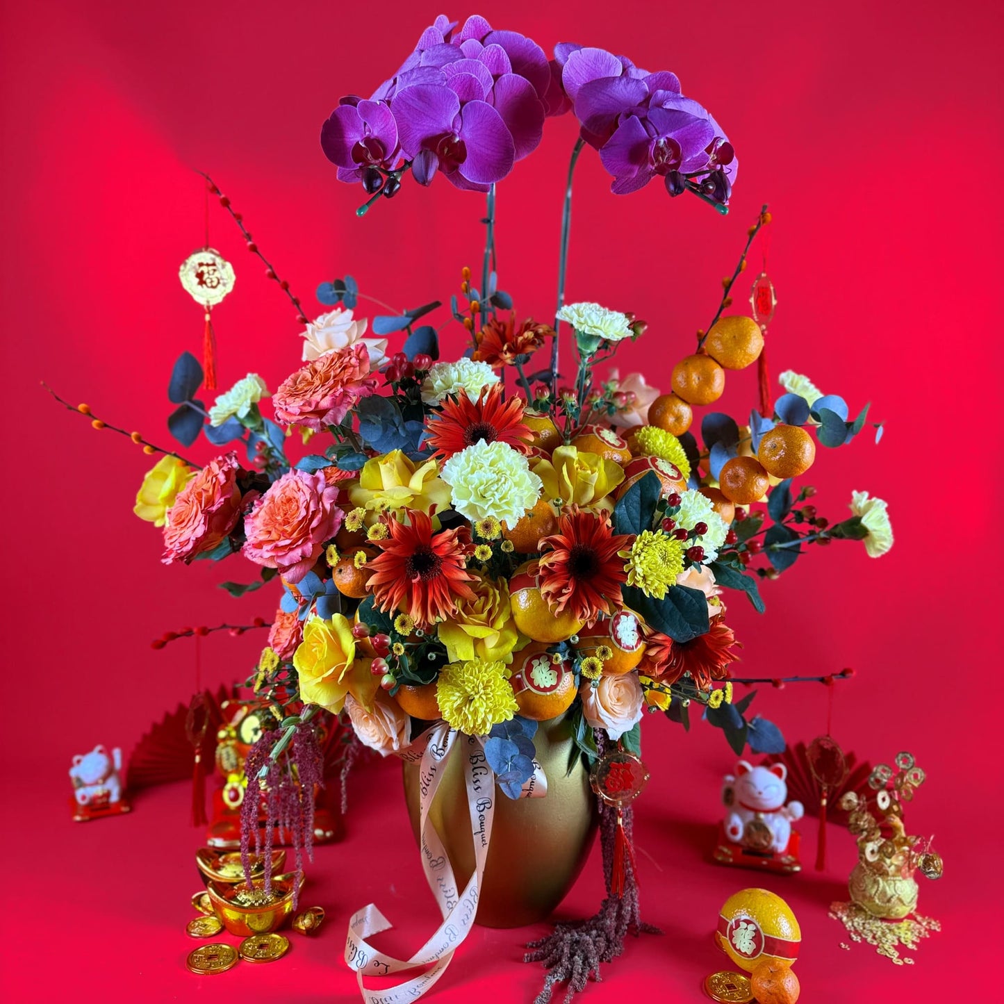 Harmony of Fortune Orchid Arrangement