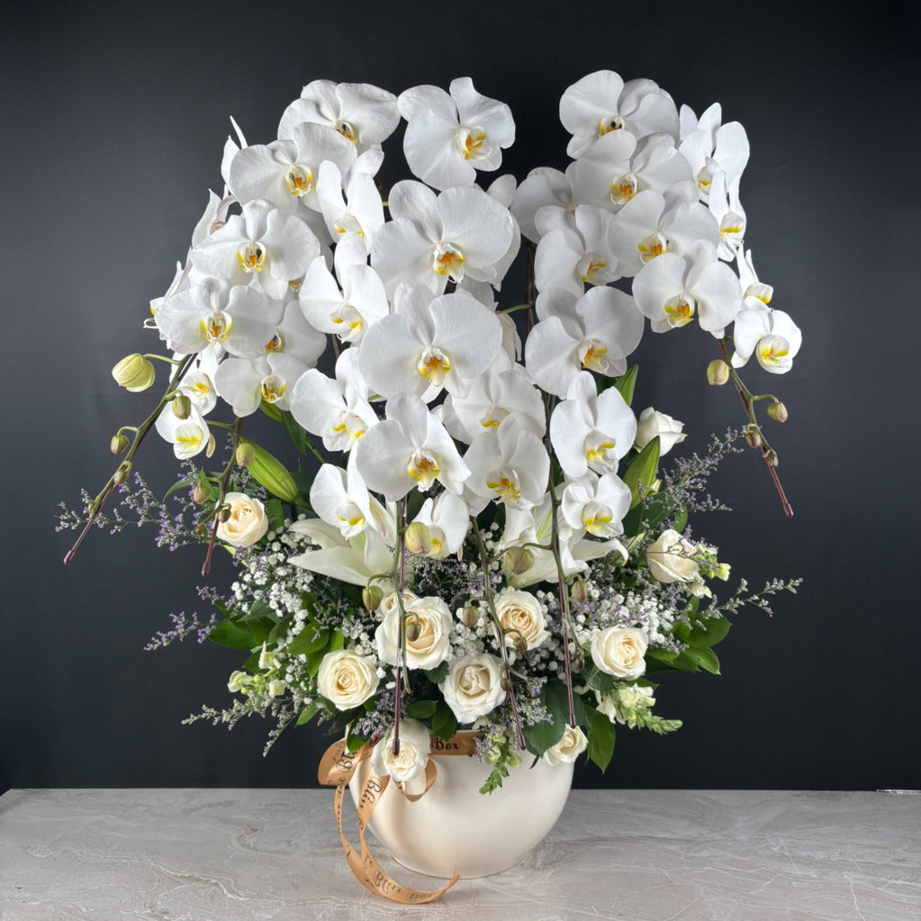 6 Orchids Vase Arrangement