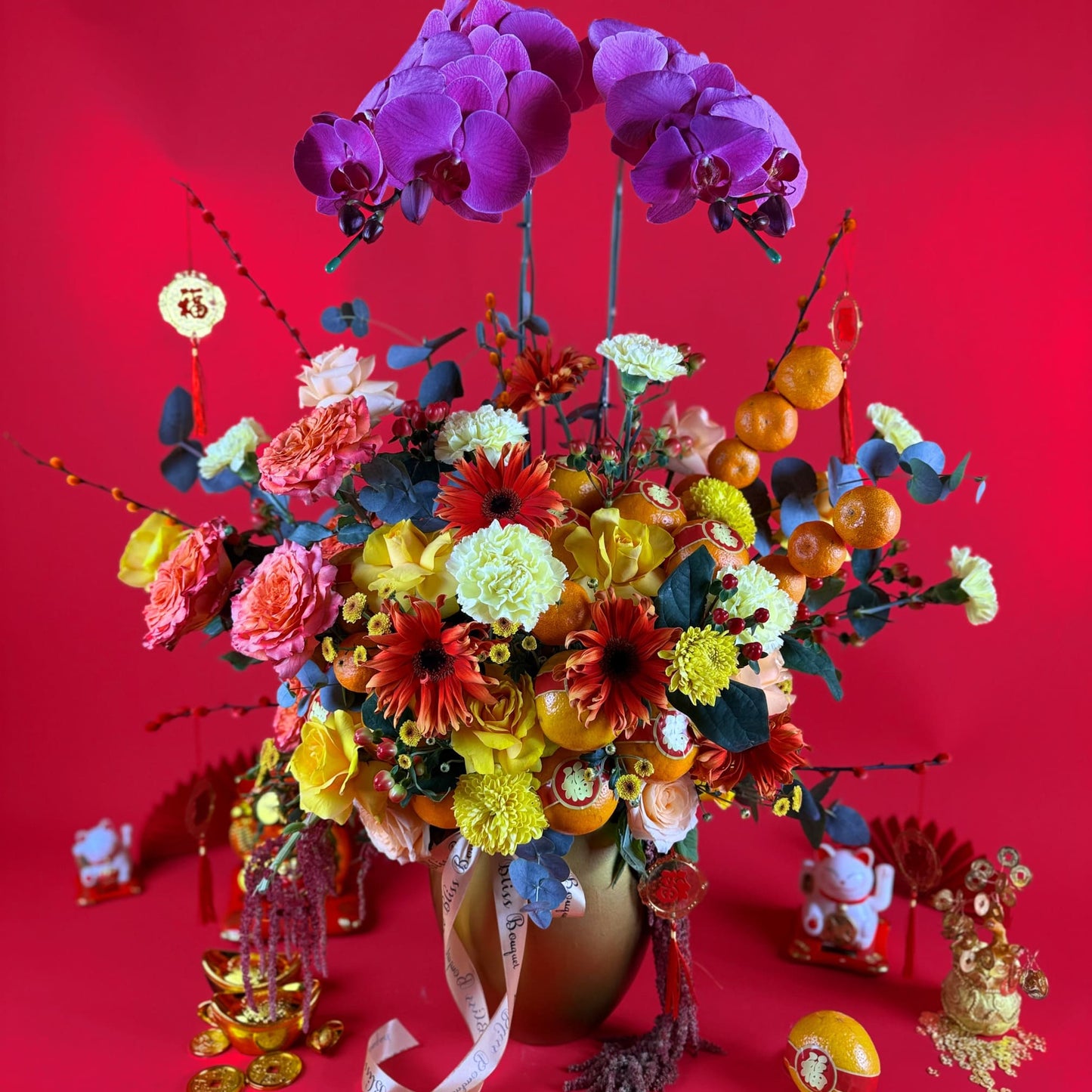 Harmony of Fortune Orchid Arrangement