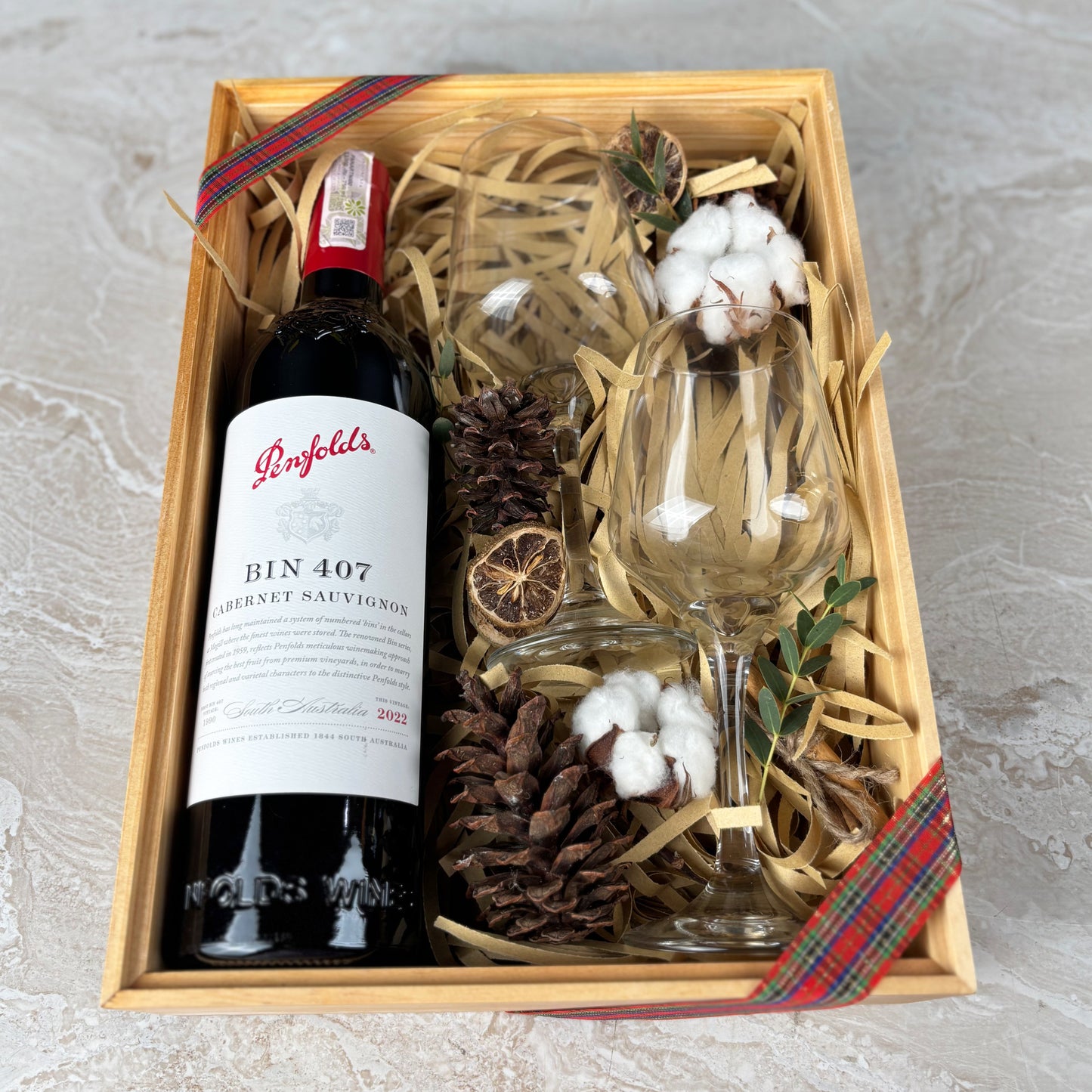 Penfolds BIN 407 Wine Glass Hamper