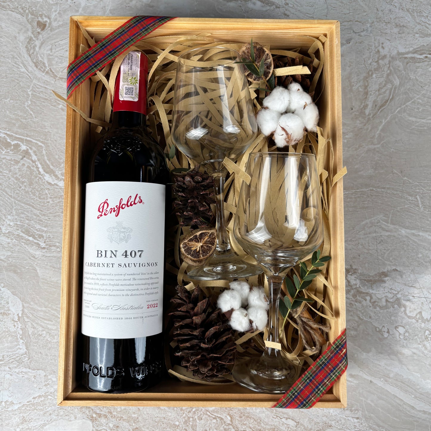 Penfolds BIN 407 Wine Glass Hamper