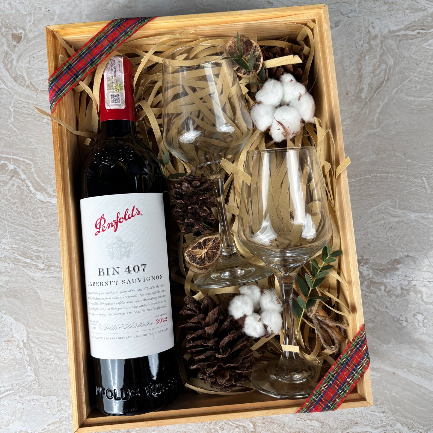 Penfolds BIN 407 Wine Glass Hamper